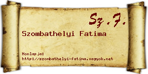 Szombathelyi Fatima névjegykártya